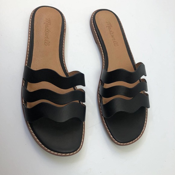 Madewell The Wave Slide Sandal Vachetta Leather MC674 Women's Size 6.5 ($78) New - Picture 9 of 12